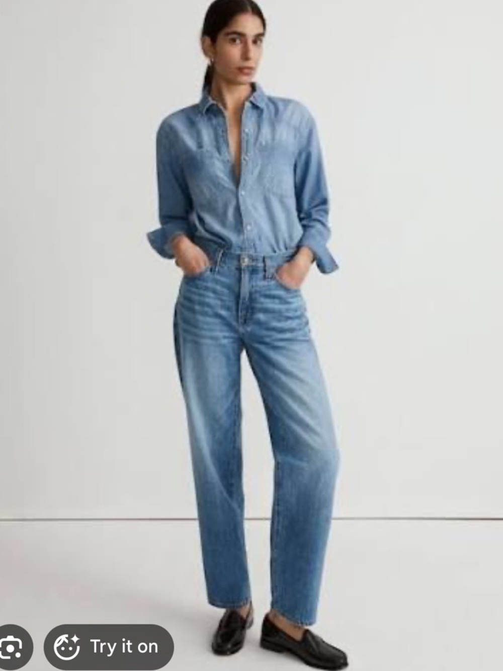 Madewell Women’s Slouchy Boyjean - Light Blue sz 27 #T1